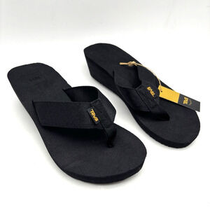 NEW Teva Blackout Mush Mandalyn Wedge 2 Flip Flop Sandals Women's Size US 6